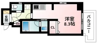 ファーストステージ江坂広芝町Ⅱ【8階】の間取り