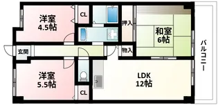 パシフィックマンション【4階】の間取り