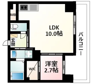 アドバンス江坂ラシュレ【8階】の間取り