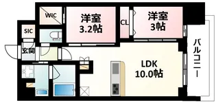 大阪府大阪市淀川区宮原5丁目【マンション】の間取り