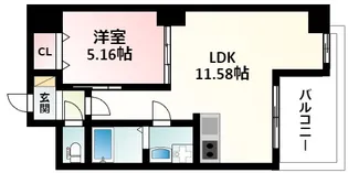 ノルデンハイム江坂【3階】の間取り