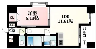 ノルデンハイム江坂【8階】の間取り