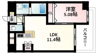 ノルデンハイム江坂【12階】の間取り