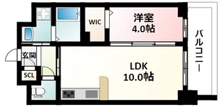 大阪府大阪市淀川区西三国1丁目【マンション】の間取り