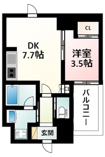 ライブガーデン新大阪【6階】の間取り