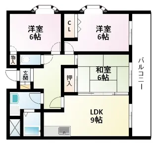 カルム江坂【3階】の間取り