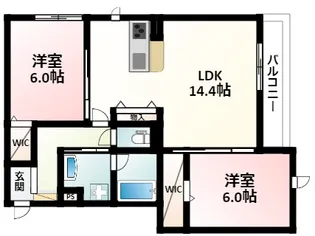 トリシア江坂【2階】の間取り