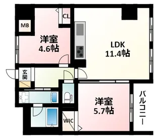 ドゥ セレニテ【1階】の間取り