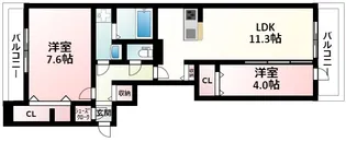 Variegata【2階】の間取り