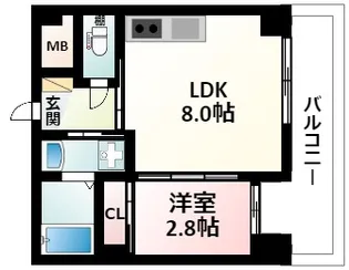アドバンス江坂ラシュレ【2階】の間取り
