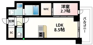 セレニテ江坂グランデ【6階】の間取り