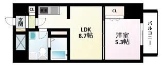 セレニテ新大阪弐番館【15階】の間取り