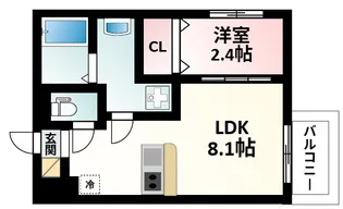 ワコーレヴィータ江坂EAST【1階】の間取り
