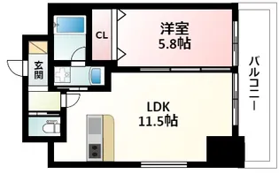 ORSUS新大阪【7階】の間取り