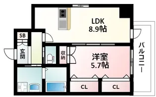 スプランディッド江坂駅前【12階】の間取り
