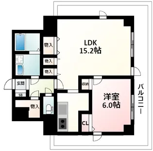 アルデール江坂【9階】の間取り