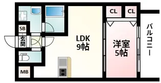 CITY SPIRE西中島【4階】の間取り