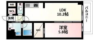 グランカーサ新大阪SOUTH【8階】の間取り