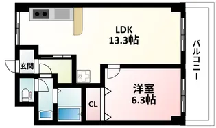 アカツキマンション【1階】の間取り