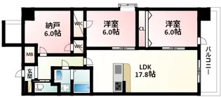 スプランディッド江坂DUE【1階】の間取り