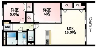 グリーンコーポ江坂第2【8階】の間取り