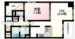 CASSIA江坂【5階】の間取り