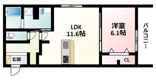シャルムA【1階】の間取り