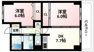 ラフィネ淀川【4階】の間取り