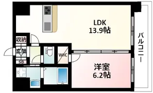 スプランディッド江坂駅前【3階】の間取り