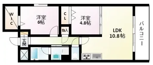 グランシャリオ江坂【4階】の間取り
