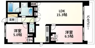 イトーピア江坂BALFLAT【4階】の間取り
