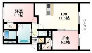 M&M gracia【1階】の間取り