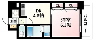 プルミエール江坂【3階】の間取り