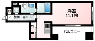 レジディア江坂【8階】の間取り