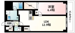 フェリシア江坂【6階】の間取り