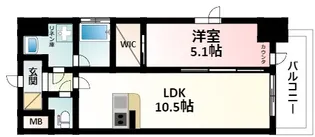 スプランディッド江坂Ⅲ【8階】の間取り