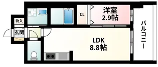 ルーヴェンブルン豊津【4階】の間取り