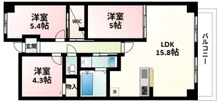インプルーブ緑地公園【1階】の間取り