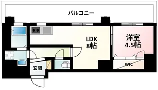 ファーストフィオーレ江坂ラディール【5階】の間取り