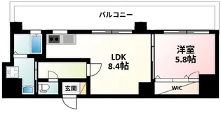 ファーストフィオーレ江坂ラディール【5階】の間取り