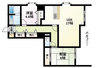 東明マンション江坂Ⅱ【2階】の間取り