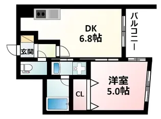 ラ・シャルム江坂公園【4階】の間取り