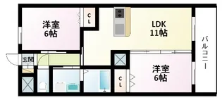 第20関根マンション【11階】の間取り