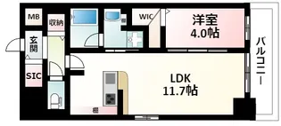 ラヴィベール江坂【4階】の間取り