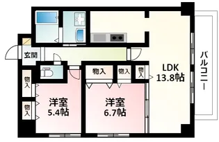 パシフィックマンションⅣ【5階】の間取り