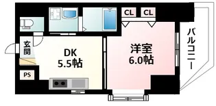 シーナリ江坂【4階】の間取り