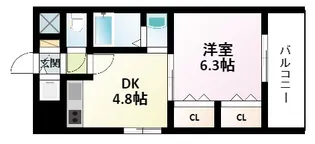 プルミエール江坂【3階】の間取り