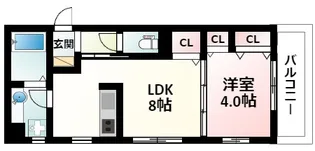 エルスール江坂【2階】の間取り
