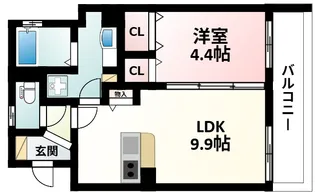 ルリエ江坂【3階】の間取り