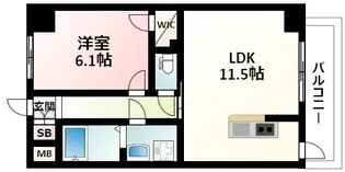 S-RESIDENCE新大阪駅前【3階】の間取り